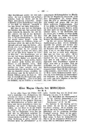 Eine Magna Charta der Mittelschule