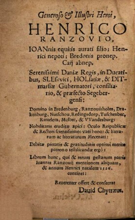 Davidis Chytraei Chronicon Saxoniae & vicini orbis Arctoi, 2. Ab anno Christi 1524. vsq[ue] ad 1549