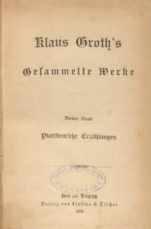 3: Plattdeutsche Erzählungen