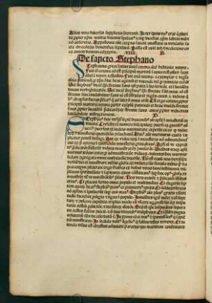 VIII. De sancto Stephano