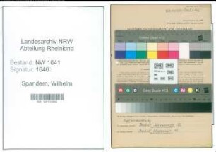 Entnazifizierung Wilhelm Spandern , geb. 13.08.1893 (Gastwirt)