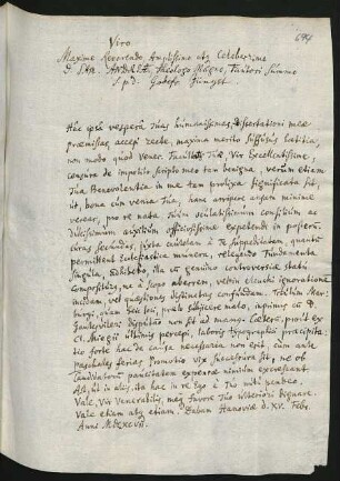 5 lat. Briefe, Hanau 1697–1698