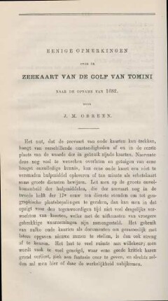 Eenige opmerkingen over de zeekaart van de Golf van Tomini naar de opname van 1682
