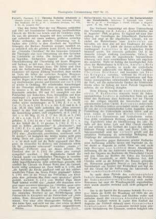 348-350 [Rezension] Geiselmann, Josef, Die Eucharistielehre der Vorscholastik