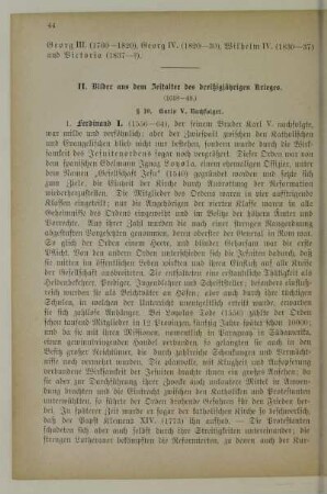 II. Bilder aus dem Zeitalter des dreißigjährigen Krieges (1618-48).