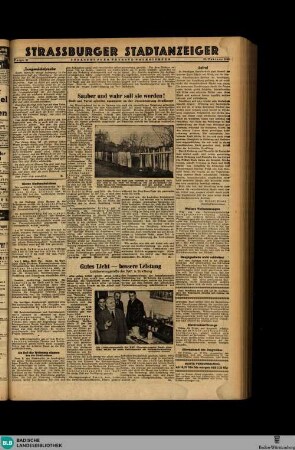 Straßburger neueste Nachrichten : amtliche Tageszeitung für das deutsche Elsass ; [...] ; Hauptausgabe Straßburg, Strassburger Stadtanzeiger