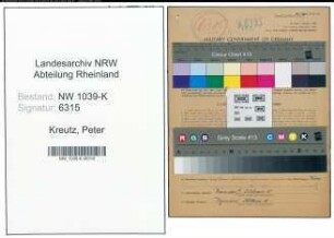 Entnazifizierung Peter Kreutz , geb. 30.01.1915 (Vertreter)