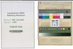 Entnazifizierung Ruth Feldhoff , geb. 20.09.1920 (Bueroangestellte)