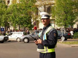 Verkehrspolizist in Bukarest