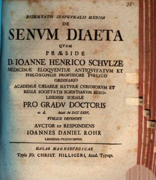 Diss. inaug. med. de senum diaeta