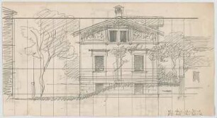 Thiersch, August ; München, Georgenstr.; Privathaus, Projekt - Ansicht