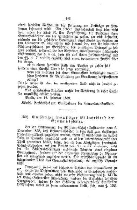 Einjähriger freiwilliger Militairdienst der Gymnasialschüler : [II. Gymnasien und Realschulen]