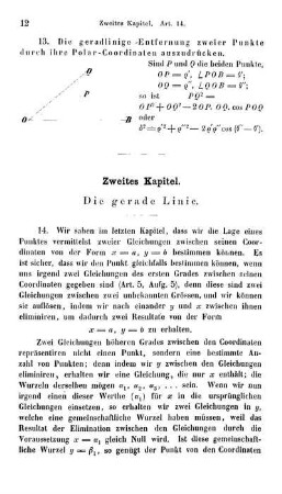 Zweiters Kapitel. Die gerade Linie