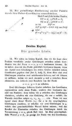 Zweiters Kapitel. Die gerade Linie