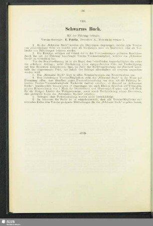 VIII. Schwarzes Buch