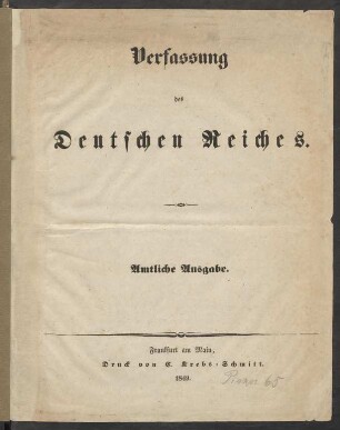 Verfassung des Deutschen Reiches
