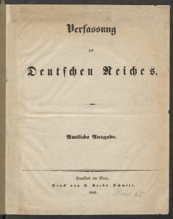 Verfassung des Deutschen Reiches