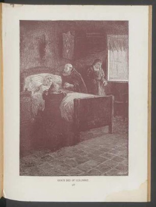 Death bed of Columbus. - [Illustration]