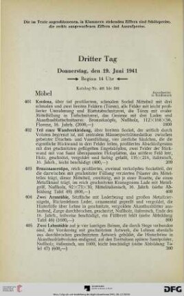 Möbel (Nr. 401-457)