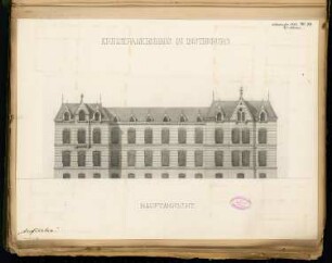 Kreiskrankenhaus, Insterburg Monatskonkurrenz November 1885: Aufriss Gartenansicht