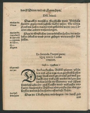 Ex Secunda Decreti parte.