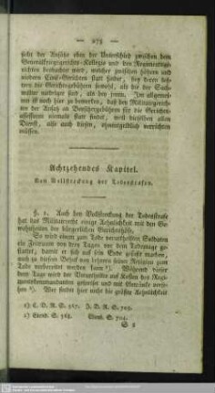Achtzehendes Kapitel. Von Vollstreckung der Todesstrafen