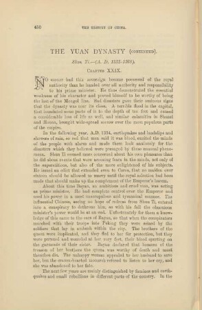 The Yuan Dynasty (continued) ... - Chapter XXIX