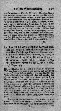 Entwurf einer vollständigen Historie der Ketzereyen, Spaltungen und Religionsstreitigkeiten bis auf die Zeiten der Reformation. T.5.