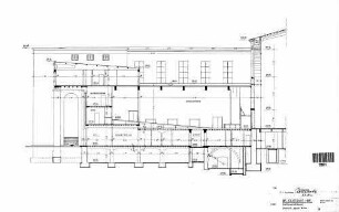 Stuttgart Hbf: Empfangsgebäude Schnitt durch Kino Blatt B Empfangsgeb. Kino