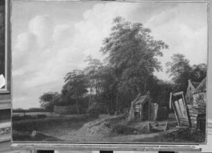 Baumlandschaft mit Bauernhäuser
