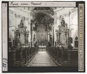 Bad Staffelstein, Benediktinerkloster Banz : Innenansicht, Blick zum Chor
