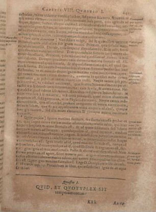 Quaestio I. Qvid, Et Qvotvplex Sit temperamentum?