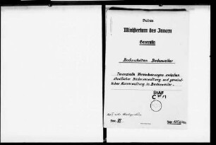 Vereinbarungen finanzieller Art zwischen Staatlicher Bäderverwaltung und gemeindlicher Kurverwaltung Badenweiler