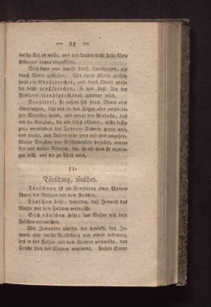 51. Täuschung, täuschen.