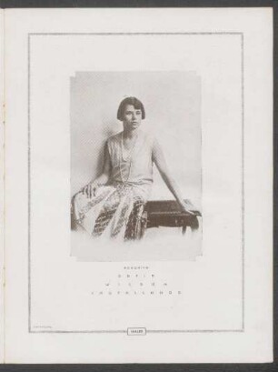 [Fotografía de] Señorita Sofía Wilson Castellanos