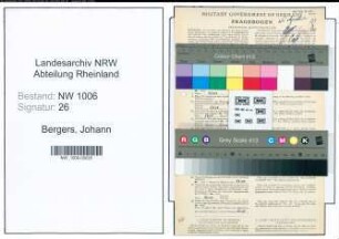 Entnazifizierung Johann Bergers , geb. 01.05.1887 (Schreinermeister)