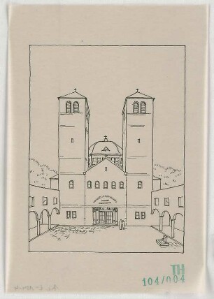 Fischer, Theodor; Nürnberg; Reformations - Gedächtniskirche - Perspektive