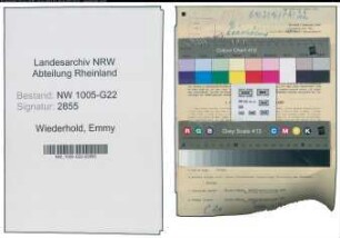 Entnazifizierung Emmy Wiederhold , geb. 30.03.1896 (Kauffrau)