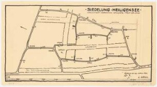 Bau einer Siedlung für die gemeinnützige Kleinhausbaugesellschaft, Berlin-Heiligensee: Grundplan 1:2500