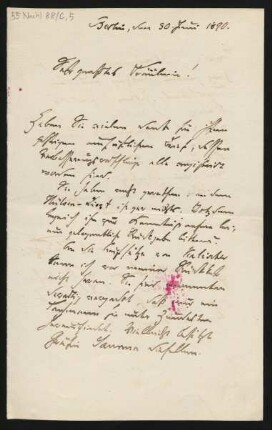 Brief an La Mara : 30.06.1890