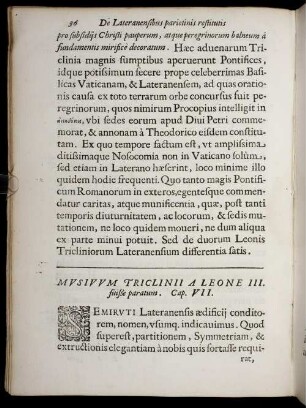 Musiuum Triclinii A Leone III. [...] Cap. VII.