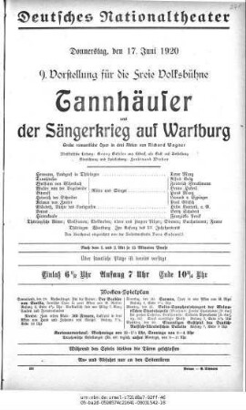 Tannhäuser und Der Sängerkrieg auf Wartburg