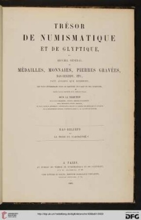 Band 21: Trésor de numismatique et de glyptique, ou recueil général de médailles, monnaies, pierres gravées, bas-reliefs etc.: tant anciens que modernes, les plus intéressans sous le rapport de l'art et de l'histoire: Bas-Reliefs de la frise du Parthénon