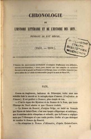 Études sur le seizième siècle en France : précédées d'une histoire de la littérature et de la langue françaises de 1470 à 1610