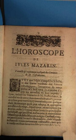 L' Horoscope de Jules Mazarin