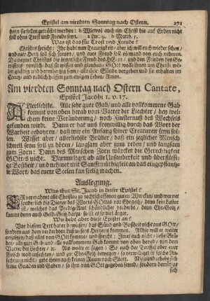 Am vierdten Sonntag nach Ostern Cantate, Epistel Jacobi I. v. 17.