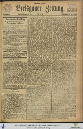 28.06.1891 (Erstes Blatt)