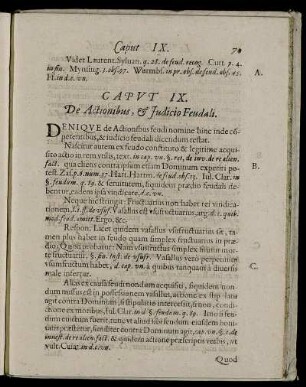 Caput IX. De Actionibus, & Judicio Feudali.