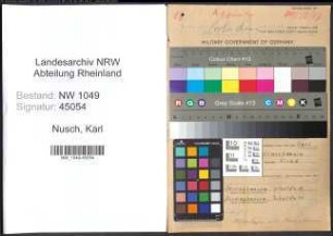 Entnazifizierung Karl Nusch , geb. 14.02.1889 (Lehrer)