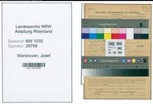 Entnazifizierung Josef Wershoven , geb. 20.02.1893 (Kraftfahrer)